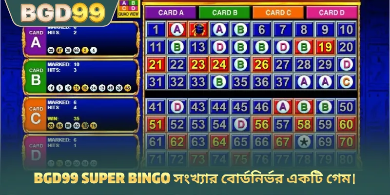 BGD99 Super Bingo সংখ্যার বোর্ডনির্ভর একটি গেম।