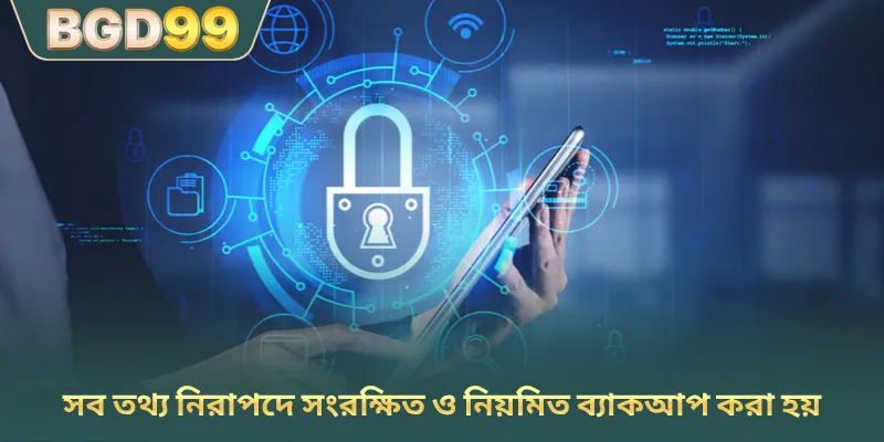 সব তথ্য নিরাপদে সংরক্ষিত ও নিয়মিত ব্যাকআপ করা হয়